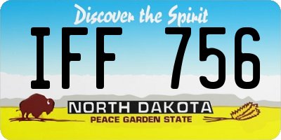 ND license plate IFF756