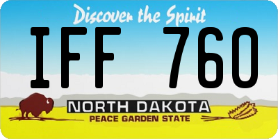 ND license plate IFF760