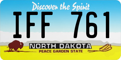 ND license plate IFF761