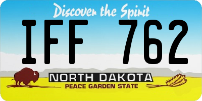 ND license plate IFF762
