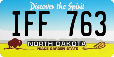 ND license plate IFF763