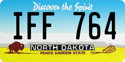 ND license plate IFF764