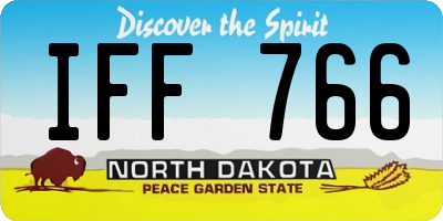ND license plate IFF766