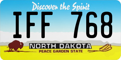ND license plate IFF768
