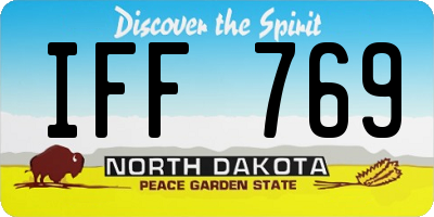 ND license plate IFF769