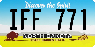 ND license plate IFF771
