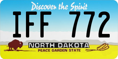 ND license plate IFF772