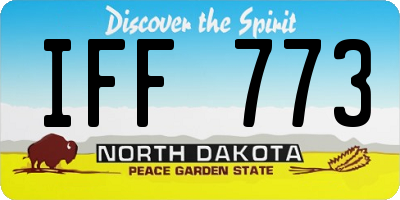 ND license plate IFF773