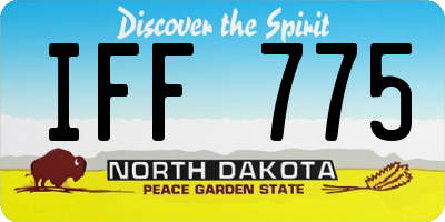 ND license plate IFF775