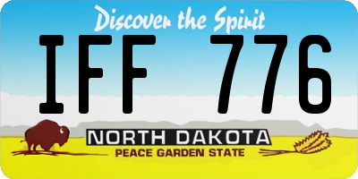 ND license plate IFF776
