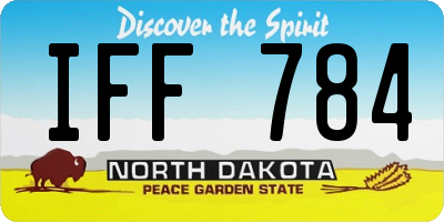 ND license plate IFF784