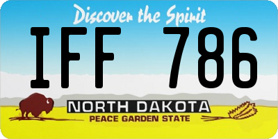 ND license plate IFF786