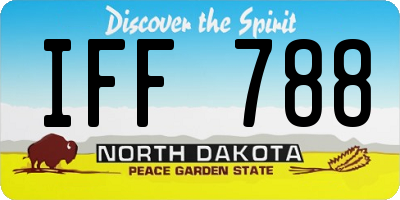 ND license plate IFF788