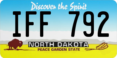 ND license plate IFF792