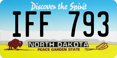 ND license plate IFF793