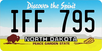 ND license plate IFF795