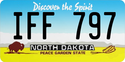 ND license plate IFF797