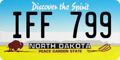 ND license plate IFF799