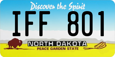 ND license plate IFF801