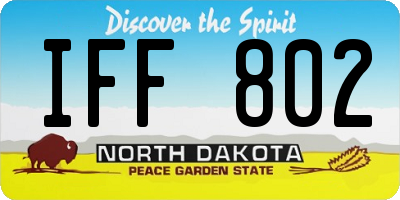ND license plate IFF802