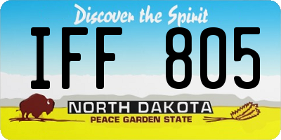 ND license plate IFF805