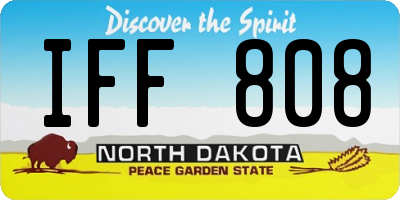 ND license plate IFF808