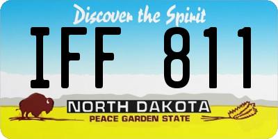 ND license plate IFF811