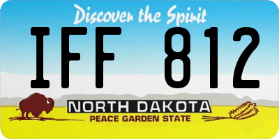 ND license plate IFF812