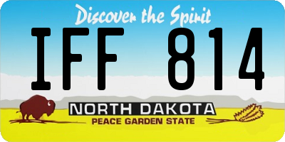 ND license plate IFF814