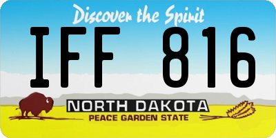 ND license plate IFF816