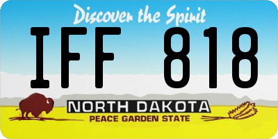 ND license plate IFF818