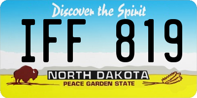ND license plate IFF819