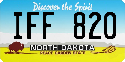 ND license plate IFF820