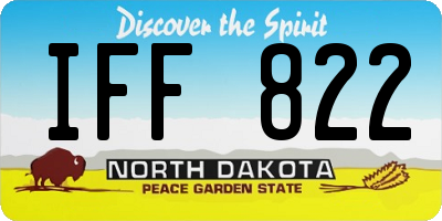 ND license plate IFF822