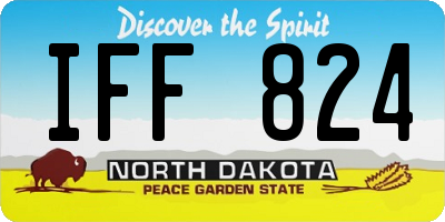 ND license plate IFF824