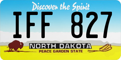 ND license plate IFF827