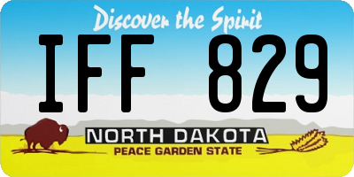 ND license plate IFF829