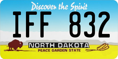 ND license plate IFF832