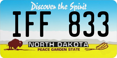 ND license plate IFF833