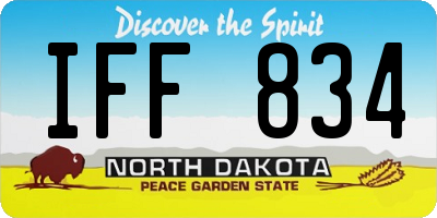 ND license plate IFF834