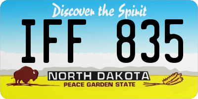ND license plate IFF835