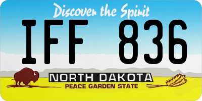 ND license plate IFF836