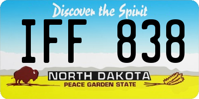 ND license plate IFF838
