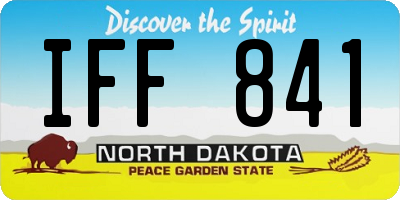 ND license plate IFF841
