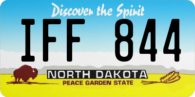 ND license plate IFF844