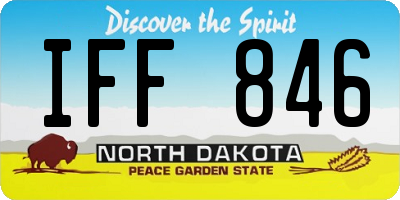 ND license plate IFF846