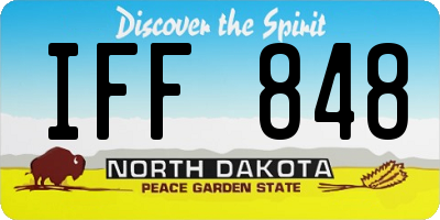 ND license plate IFF848