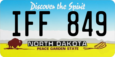 ND license plate IFF849