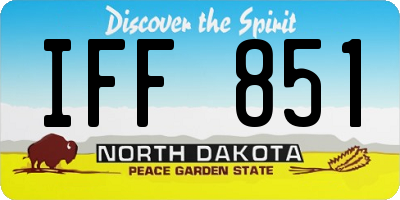 ND license plate IFF851
