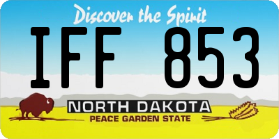 ND license plate IFF853